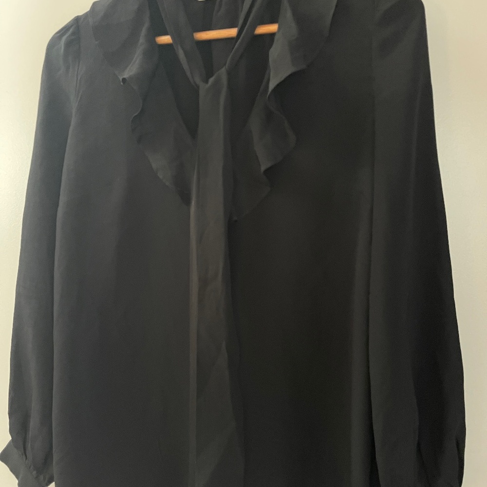 Zimmermann black blouse with bow